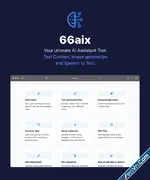 66aix - AI Content, Chat Bot, Images Generator & Speech to Text