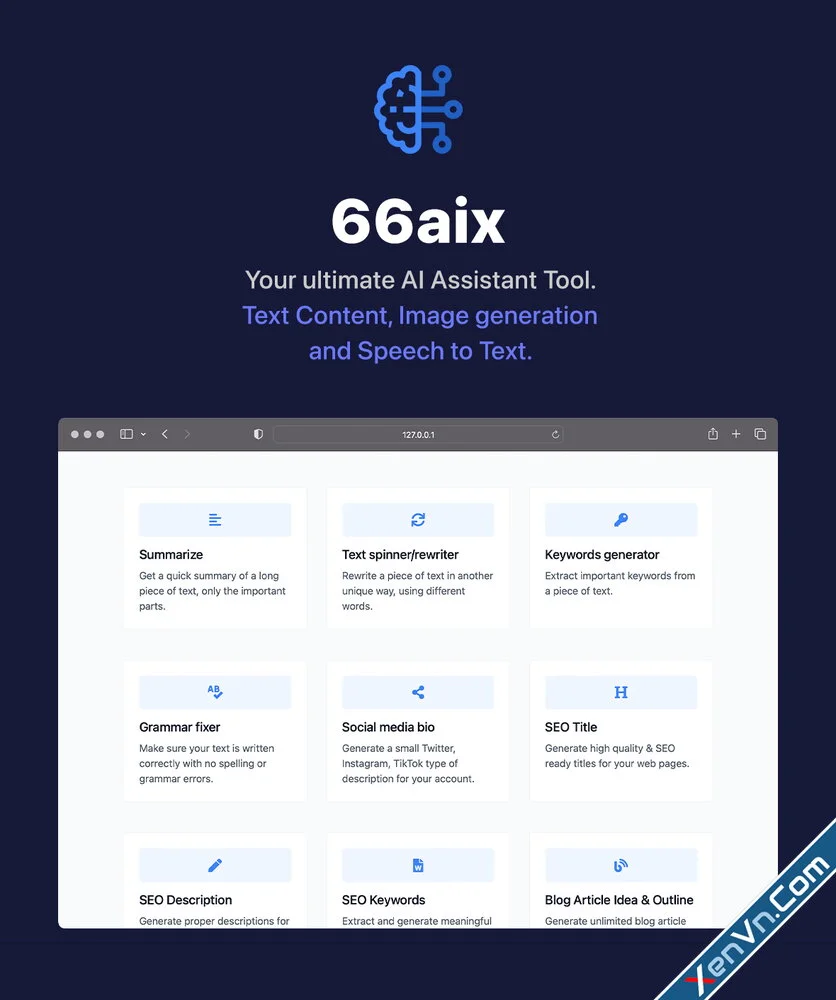 66aix - AI Content, Chat Bot, Images Generator & Speech to Text.webp