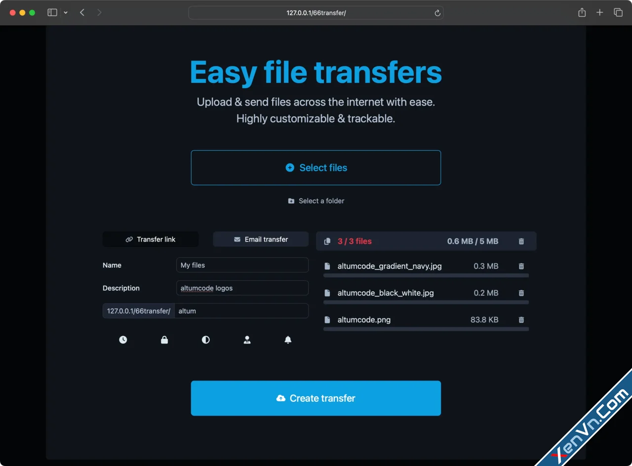 66transfer - Easy file transfer tool.webp