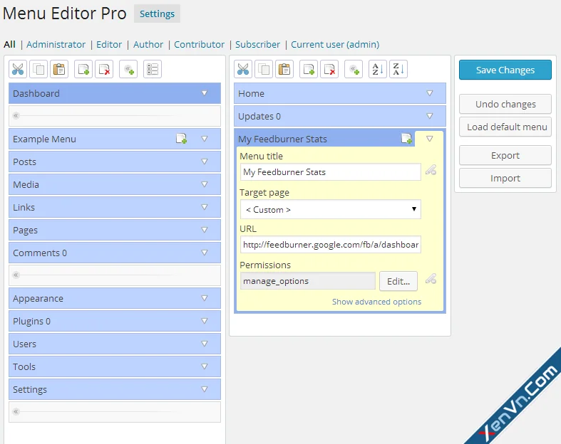 Admin Menu Editor Pro - Wordpress.webp