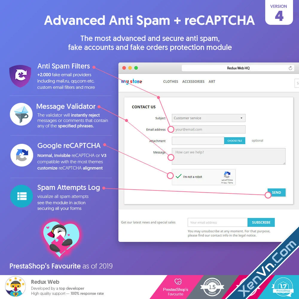 Advanced Google Re-Captcha Anti Spam & Fake Accounts Module for Prestashop.webp