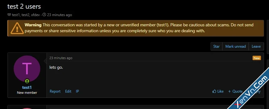 AIXF Conversation Scam Warning - Xenforo 2.webp