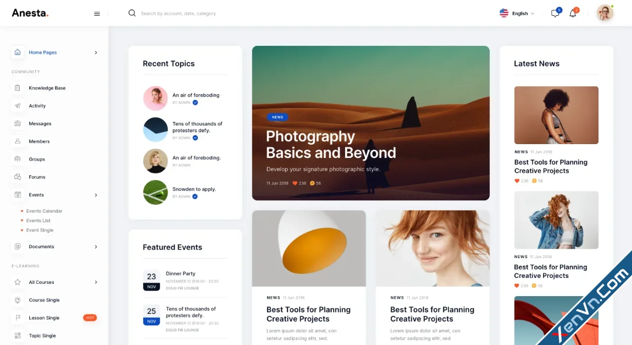 Anesta - Intranet, Extranet, Community and BuddyPress WordPress Theme-1.webp