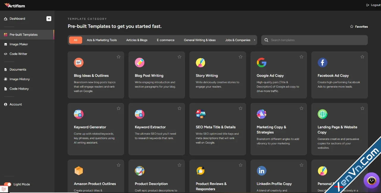 Artifism - AI Content, Image, Video, Chat, Chatbot, Voiceover & Code Generator-2.webp