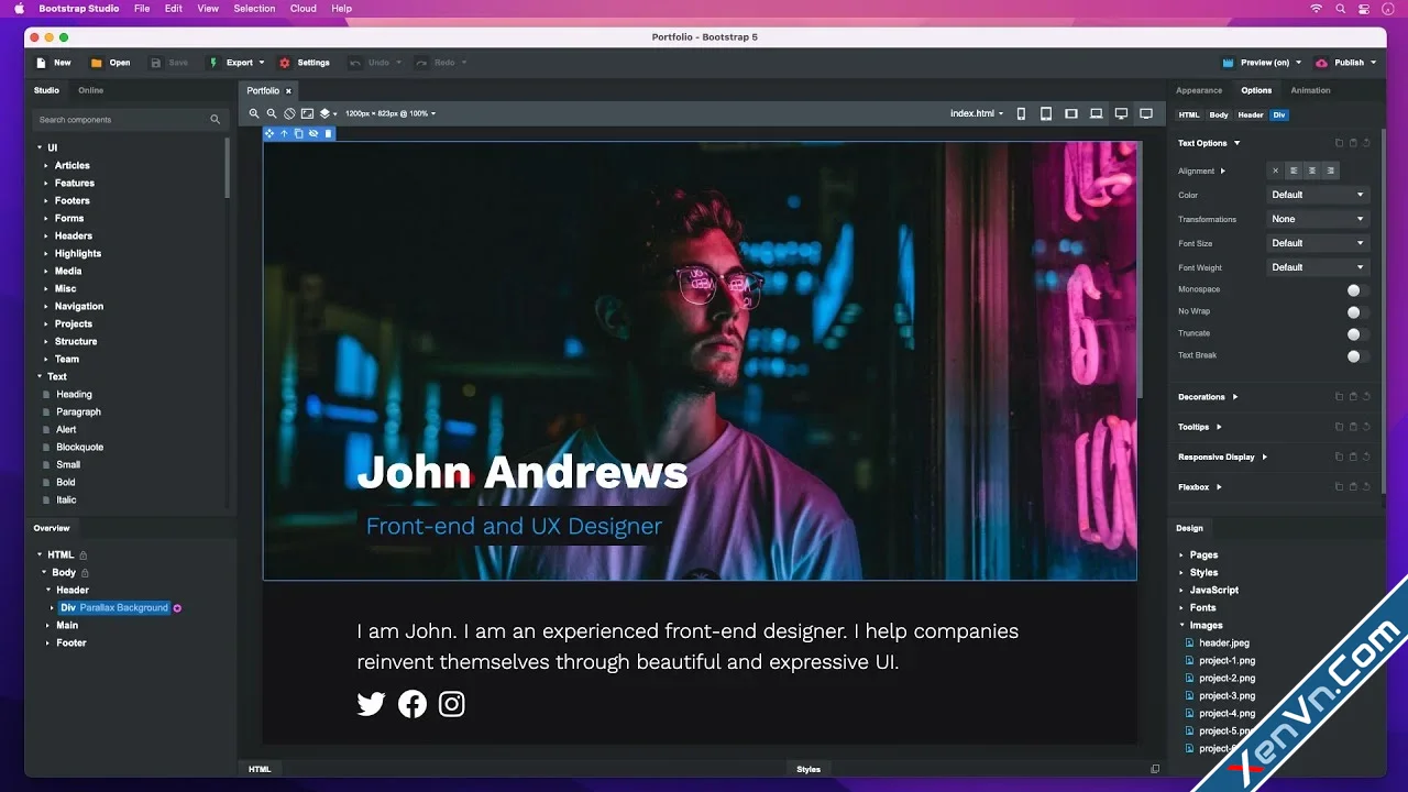 Bootstrap Studio Professional - The Revolutionary Web Design Tool - 9.0 ...