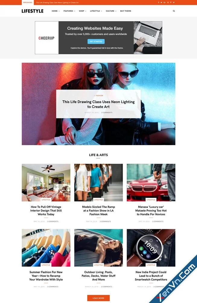 CheerUp - Food, Blog & Magazine for Wordpress-2.webp