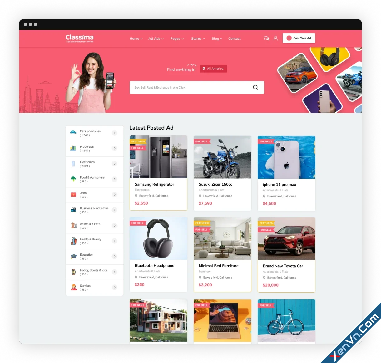 Classima - AI Classified Ads & Directory WordPress Theme.webp