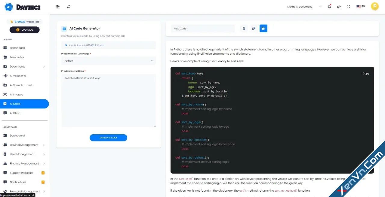 Davinci AI - OpenAI Content, Text, Image, Voice, Chat, Code, Transcript, and Video Generator-1.webp
