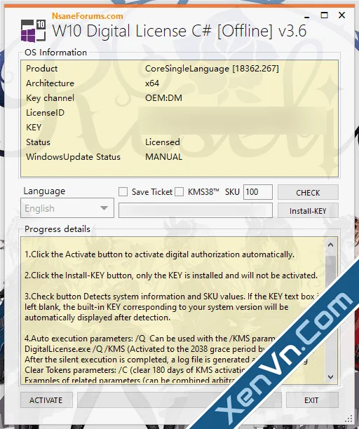 Digital License v3.6 - Active Windows 10.webp