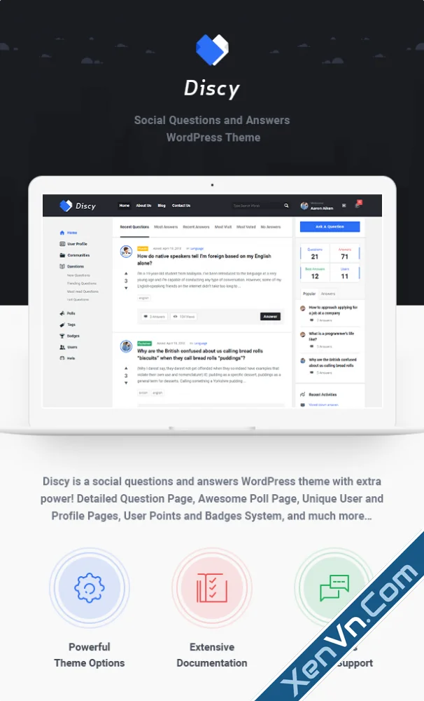Discy - Social Questions and Answers WordPress Theme.webp