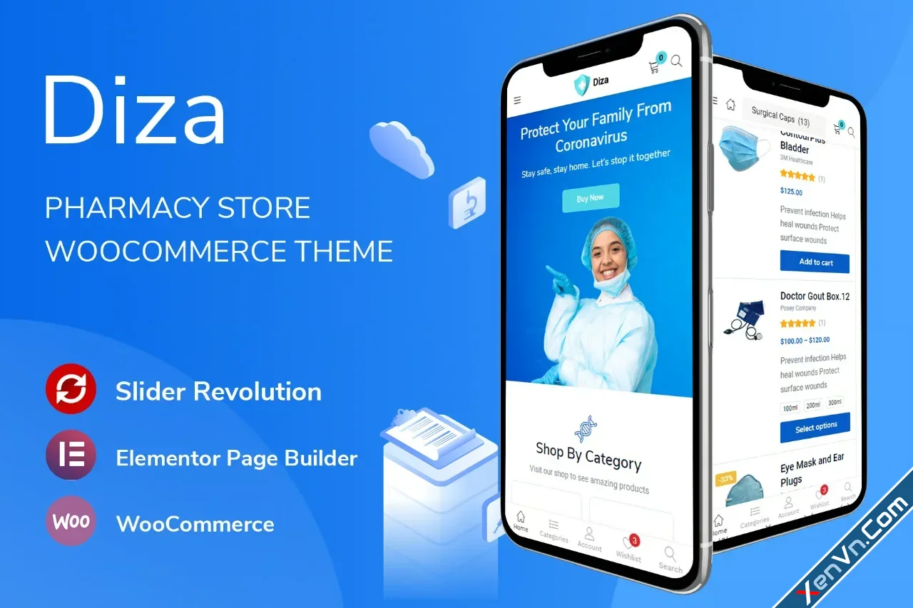 Diza - Pharmacy Store Elementor WooCommerce Theme.webp