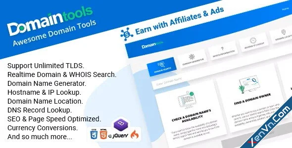 DomainTools - Awesome Domain Tools - PHP Script.webp