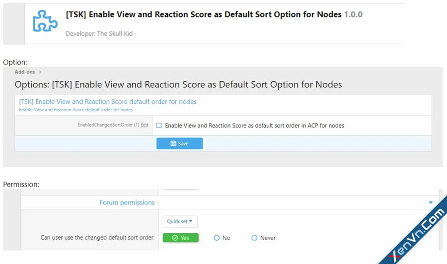 Enable View And First Post Reaction Score Default Sort 4 Nodes - XF2.webp