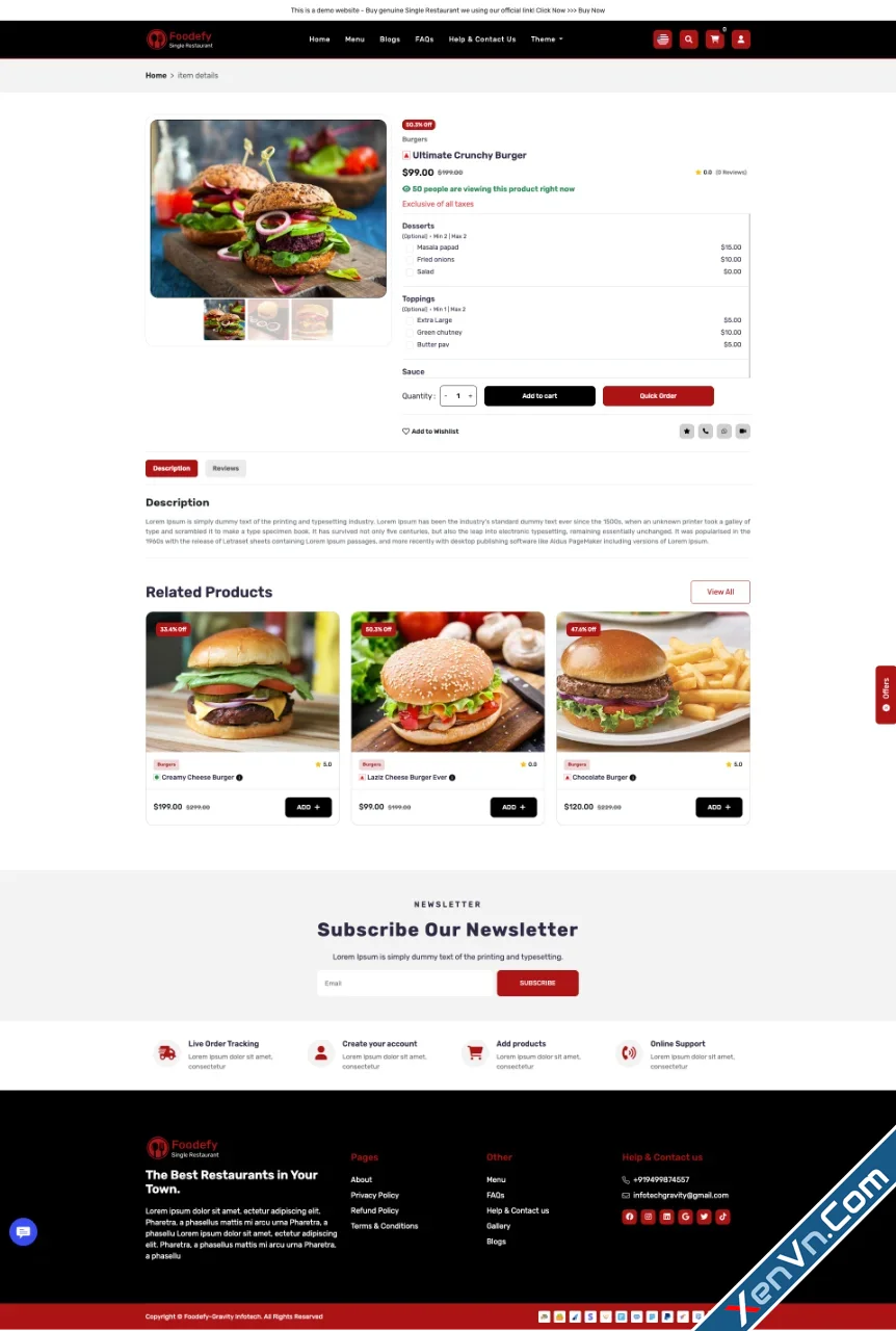 Foodefy - Single Restaurant Online Food Ordering Laravel Website Platform-1.webp