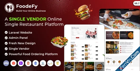 Foodefy - Single Restaurant Online Food Ordering Laravel Website Platform.webp