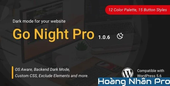 Go Night Pro - Dark Mode - Night Mode WordPress.webp
