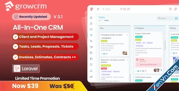 Grow CRM - Laravel Project Management.webp
