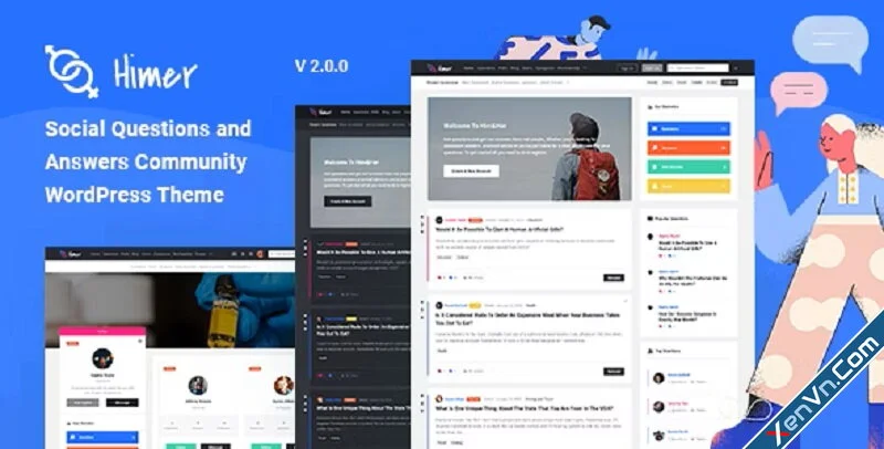Himer - Social Questions and Answers WordPress Theme.webp