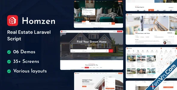 Homzen - Laravel Real Estate Agency Portal Multilingual.webp