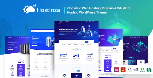 Hostinza - Isometric Domain & WHMCS Web Hosting WP.webp