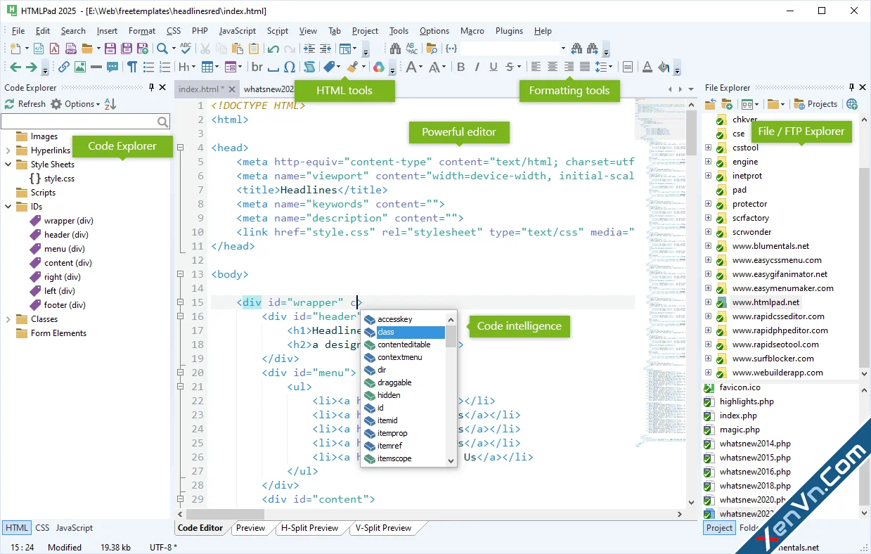HTMLPad - Intelligent HTML, CSS, JavaScript editor.webp