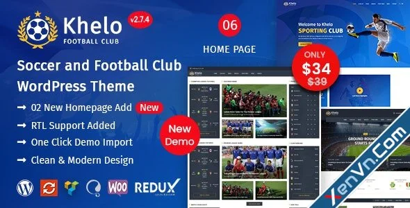 Khelo - Soccer & Sports WordPress Theme.webp