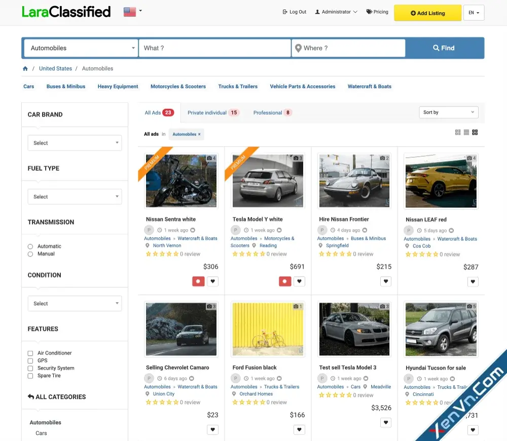 LaraClassifier - Classified Ads Web Application-2.webp