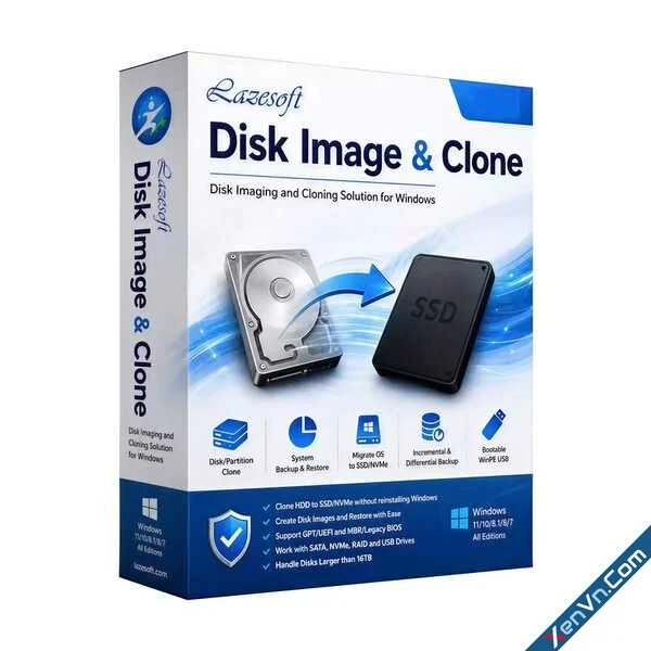 Lazesoft Disk Image and Clone Professional Edition - Clone, Backup, or Migrate Your Disk Safe...webp