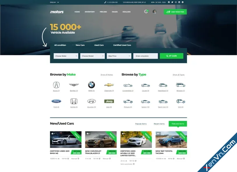Motors - Car Dealer WordPress Theme for sale and rental of automobiles-1.webp