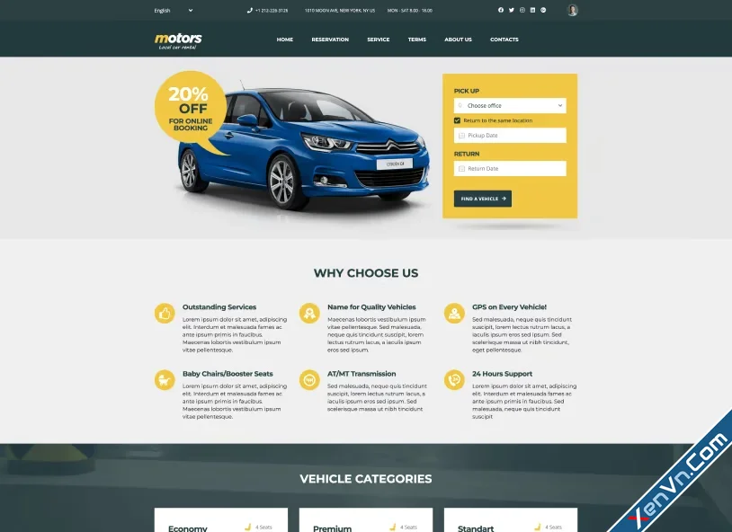 Motors - Car Dealer WordPress Theme for sale and rental of automobiles-2.webp