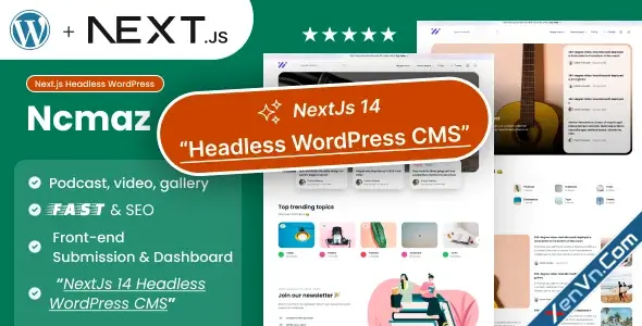 Ncmaz - NextJs Headless WordPress Blog Magazine.webp