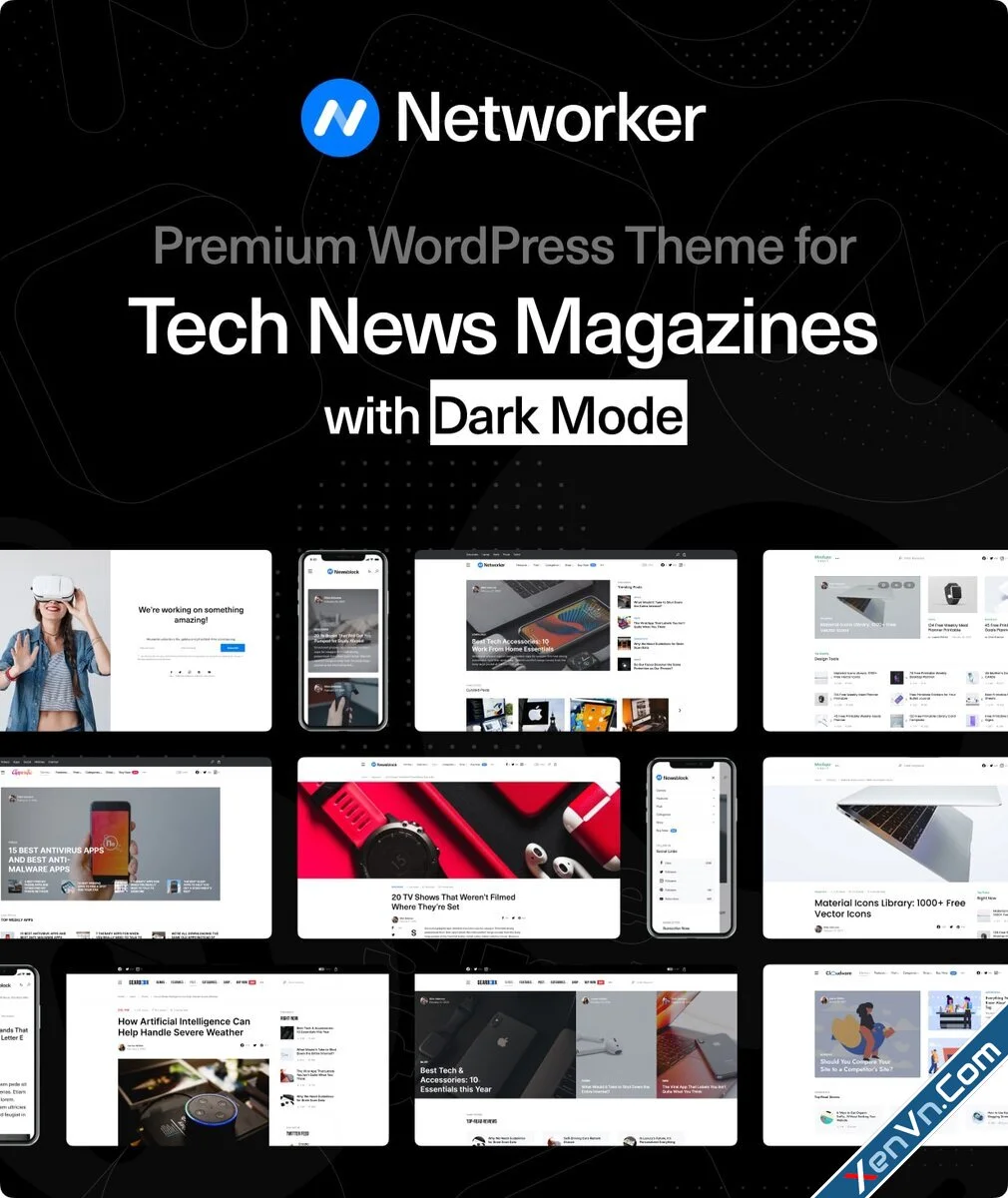 Networker - Tech News WordPress Theme with Dark Mode.webp