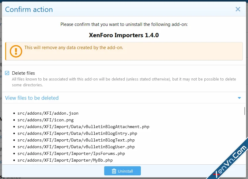 [OzzModz] Addon Uninstall Delete Files - Xenforo 2.webp