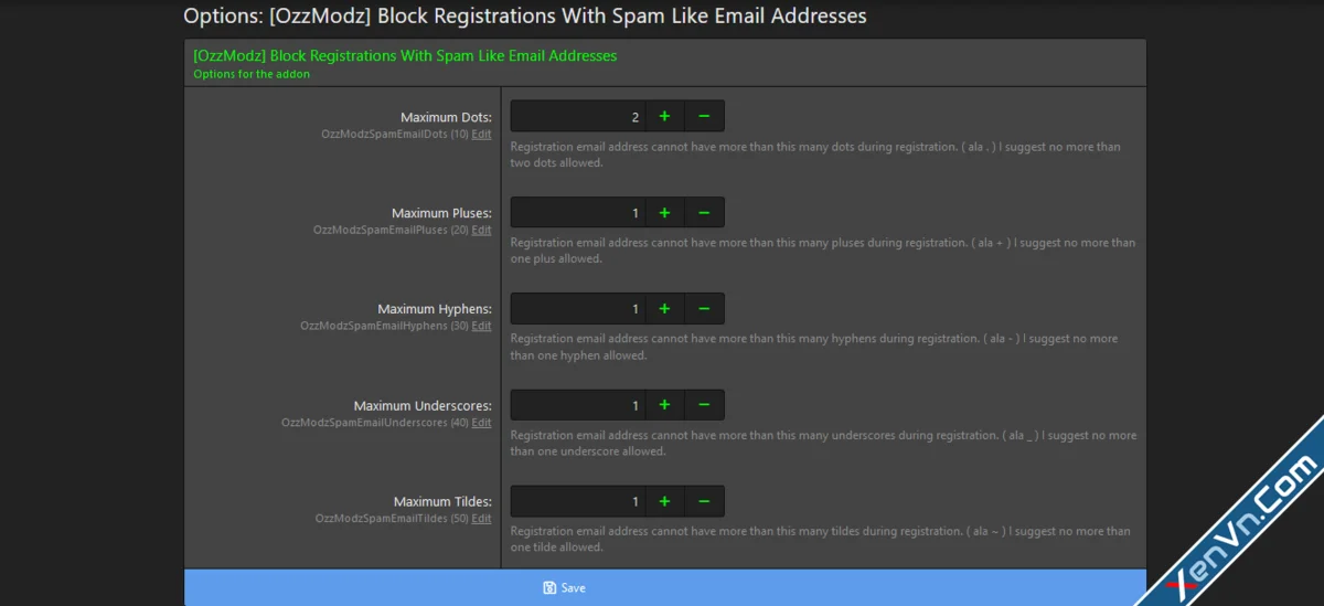 [OzzModz] Block Registrations With Spam Like Email Addresses - Xenforo 2-1.webp