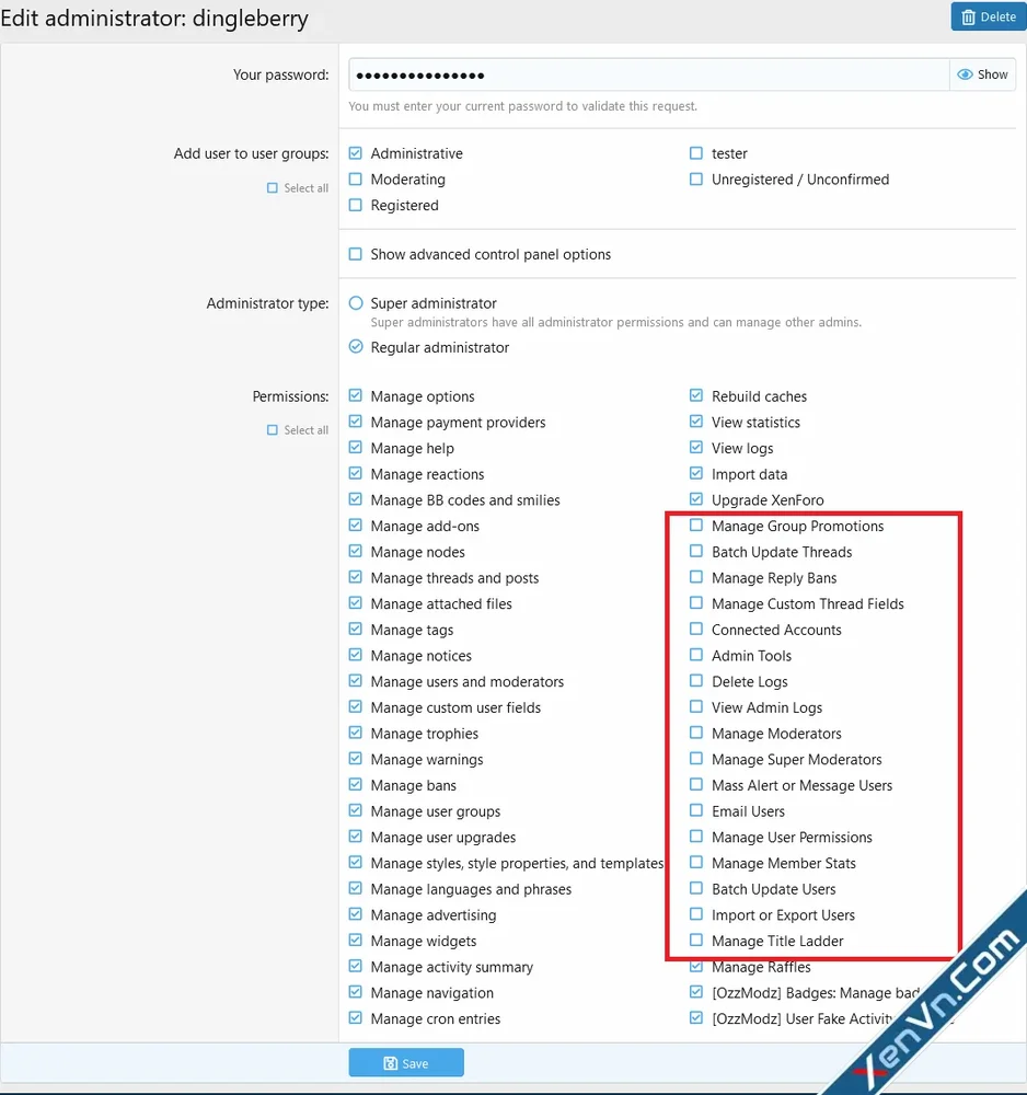 [OzzModz] Granular Administrator Permissions - XF2.webp