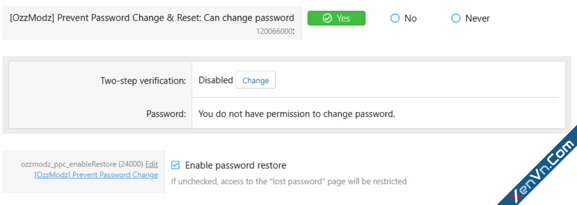[OzzModz] Prevent Password Change & Reset - Xenforo 2.webp