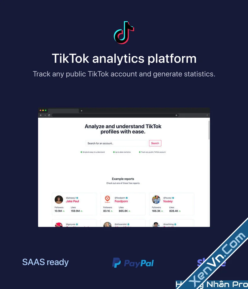 phpStatistics - TikTok Analytics Platform (SAAS Ready)-1.webp