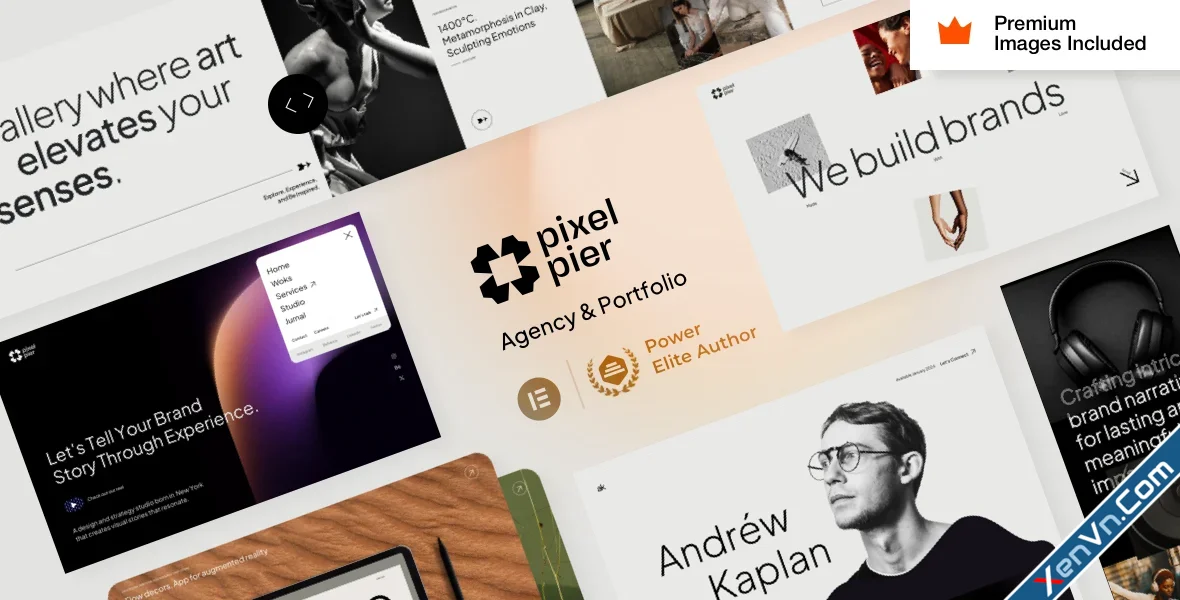 Pixelpiernyc - Portfolio Creative Agency Freelancer WordPress Theme.webp