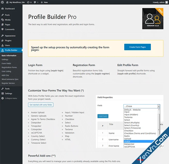 Profile Builder Pro - Wordpress.webp