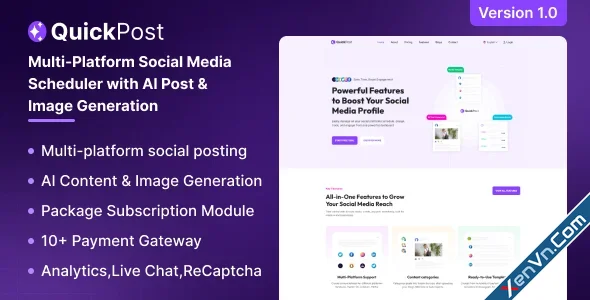 QuickPost - Multi-platform Social Media Scheduler with AI Post & Image Generation.webp
