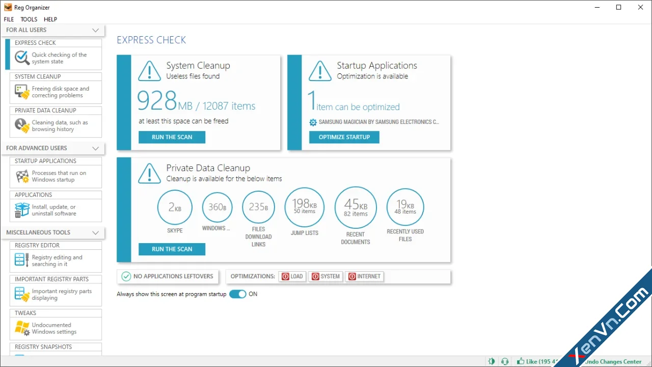 Reg Organizer - Maintenance, Cleanup and Optimization for Windows.webp