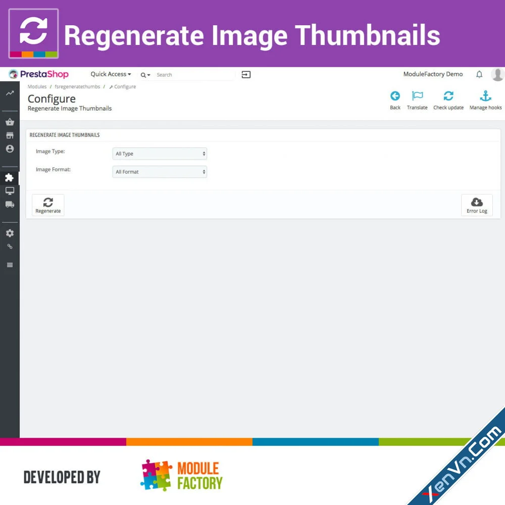 Regenerate Image Thumbnails Module - PrestaShop.webp