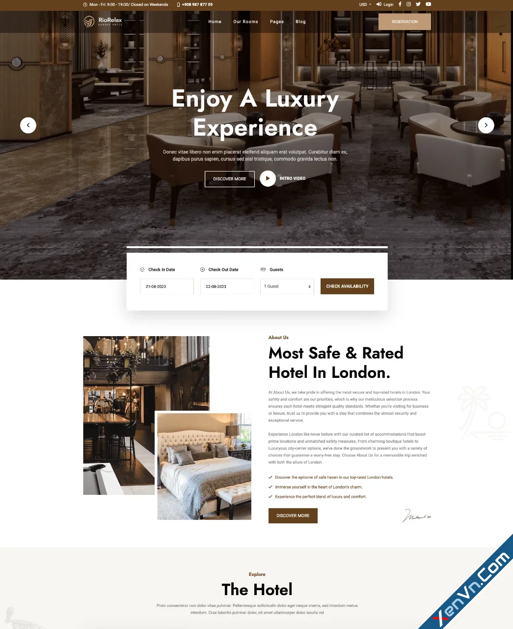 RioRelax - Laravel Luxury Hotel & Resort Booking Website-1.webp