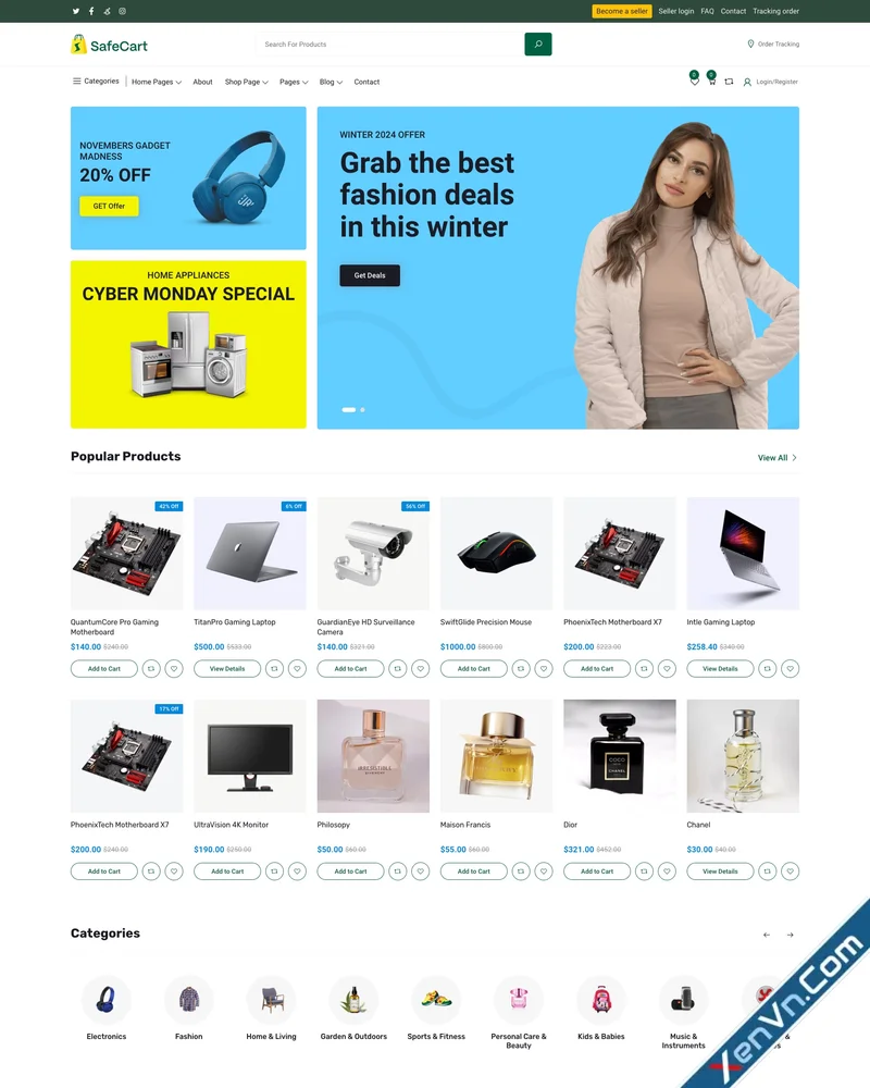 Safecart - Multi-Vendor Laravel eCommerce platform-1.webp