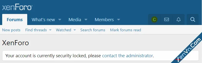 Security Lock - User must contact admin - Xenforo 2.webp