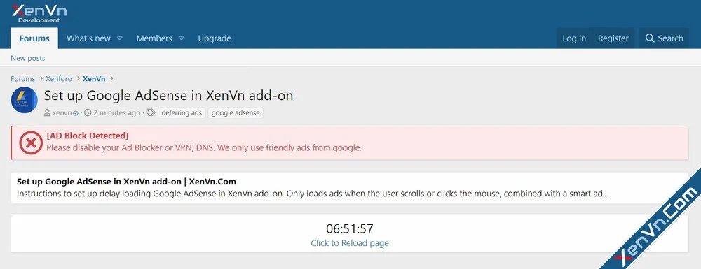 Set up Google AdSense in XenVn add-on-4.webp