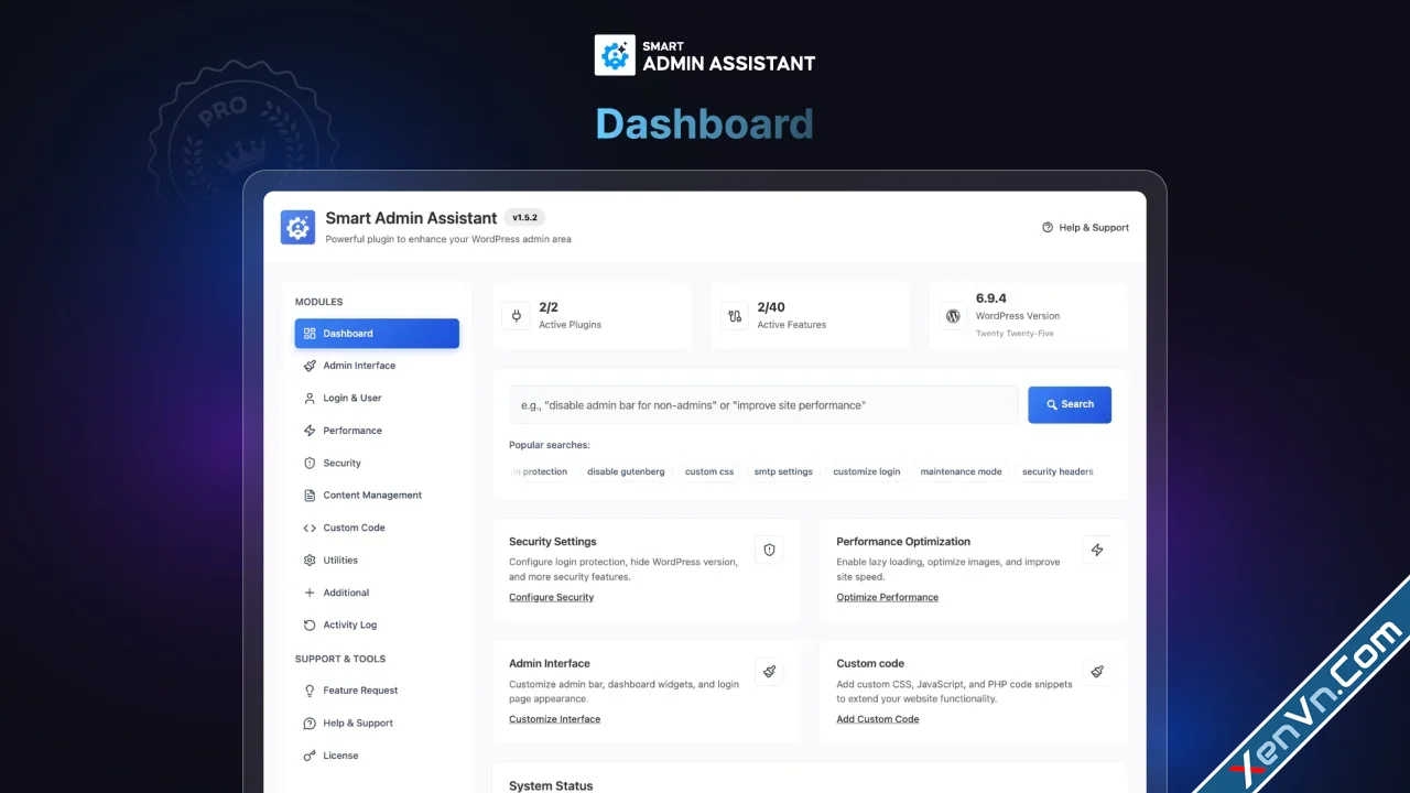 Smart Admin Assistant Pro - WordPress Admin Dashboard Plugin-1.webp