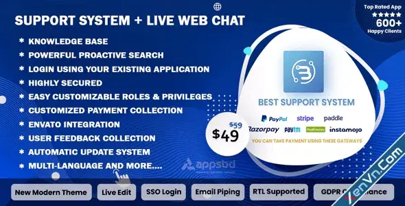 Support System - Live Web Chat & Client Desk & Ticket Help Desk.webp