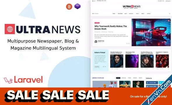 UltraNews - Laravel Newspaper, Blog with AI.webp