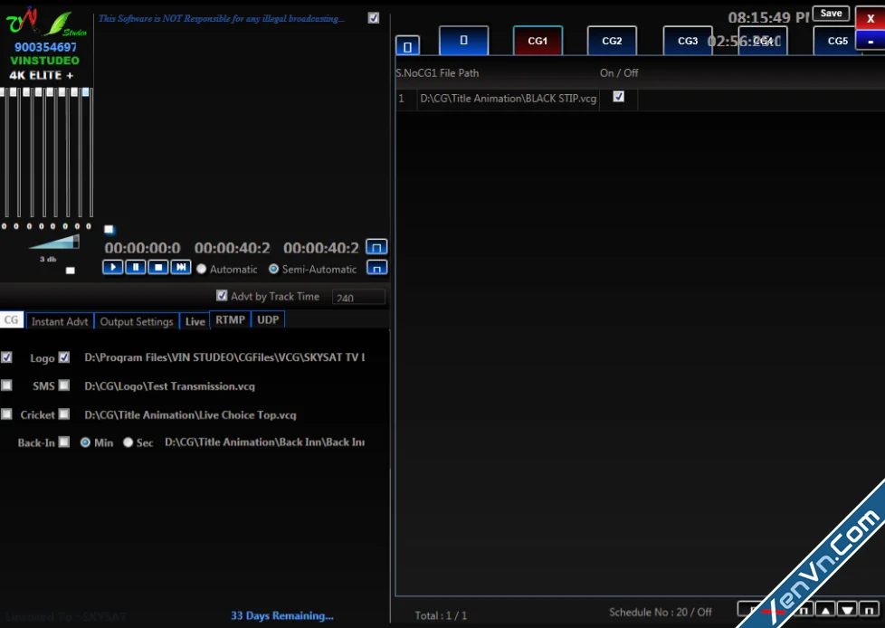 Vin Studio 4K Elite 6CG Cyclic CG Playout Automation Broadcast-1.webp